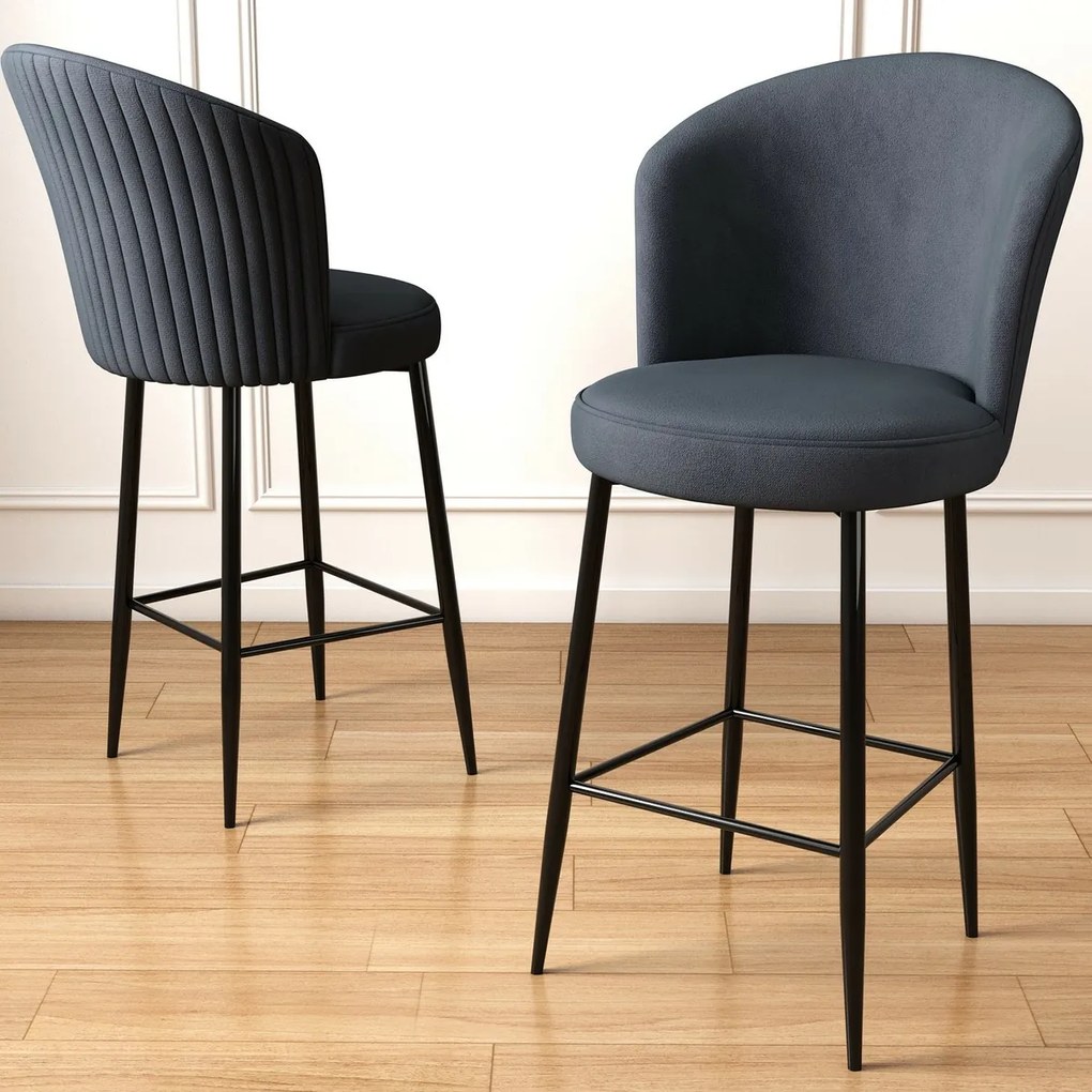 Set de scaune de bar Fora Anthracite, 2 buc., 2 buc.