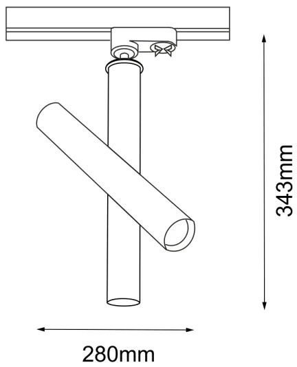 Spot pentru sistem cu șină AKADI 1xGU10-MR11/15W/230V Amplex 8895