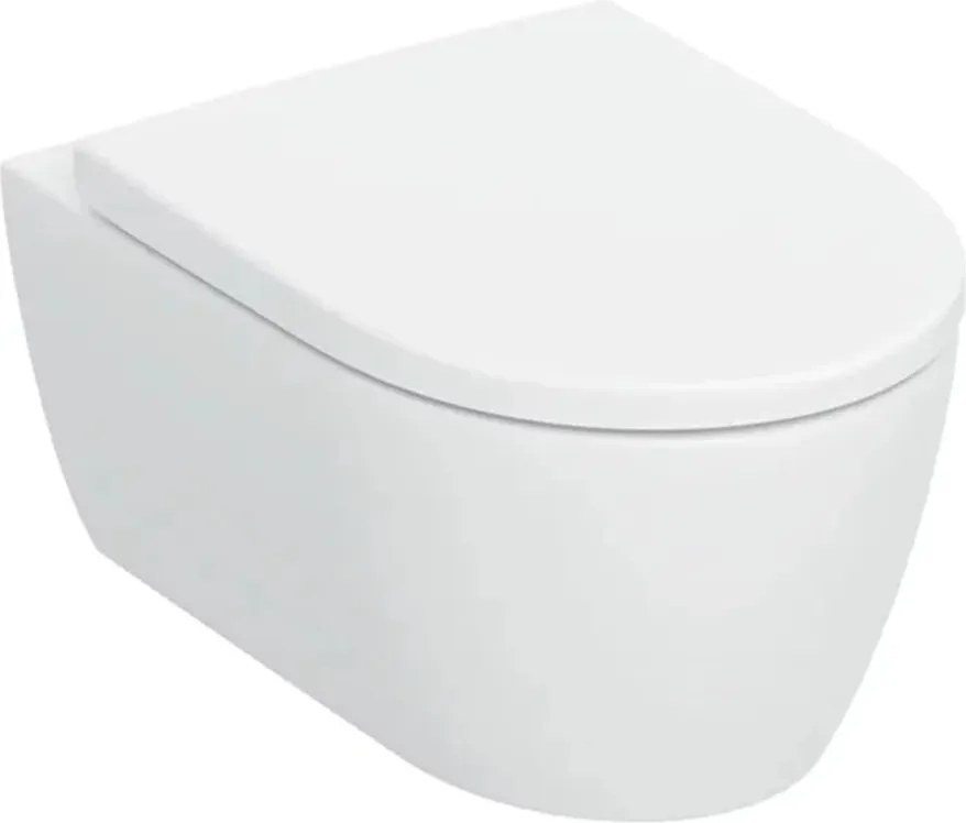 Set vas WC suspendat Geberit iCon TurboFlush cu capac softclose alb mat
