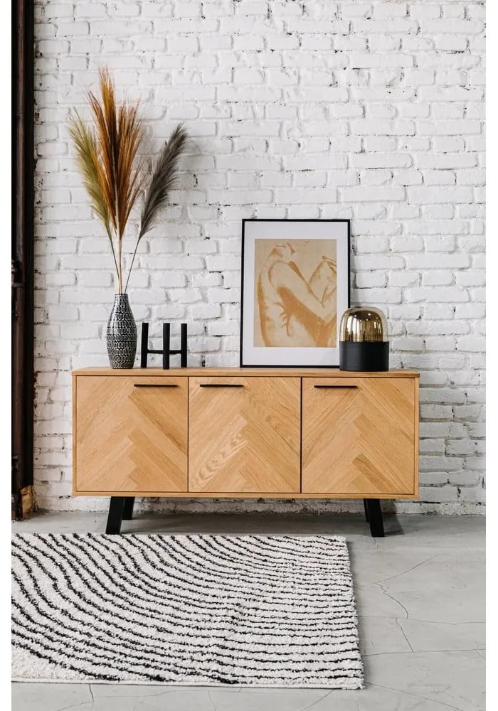 Sfeșnic din aluminiu Bloomingville Deeb, înălțime 20 cm, negru