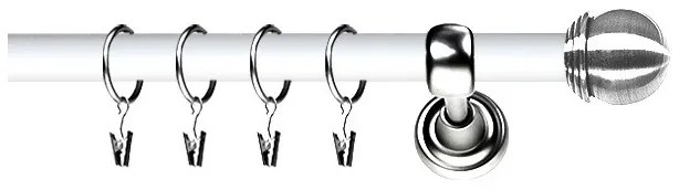 Galerie duo - TODI MAX /19 - ALB LUCIOS + INOX (Alege marime: 280 cm)