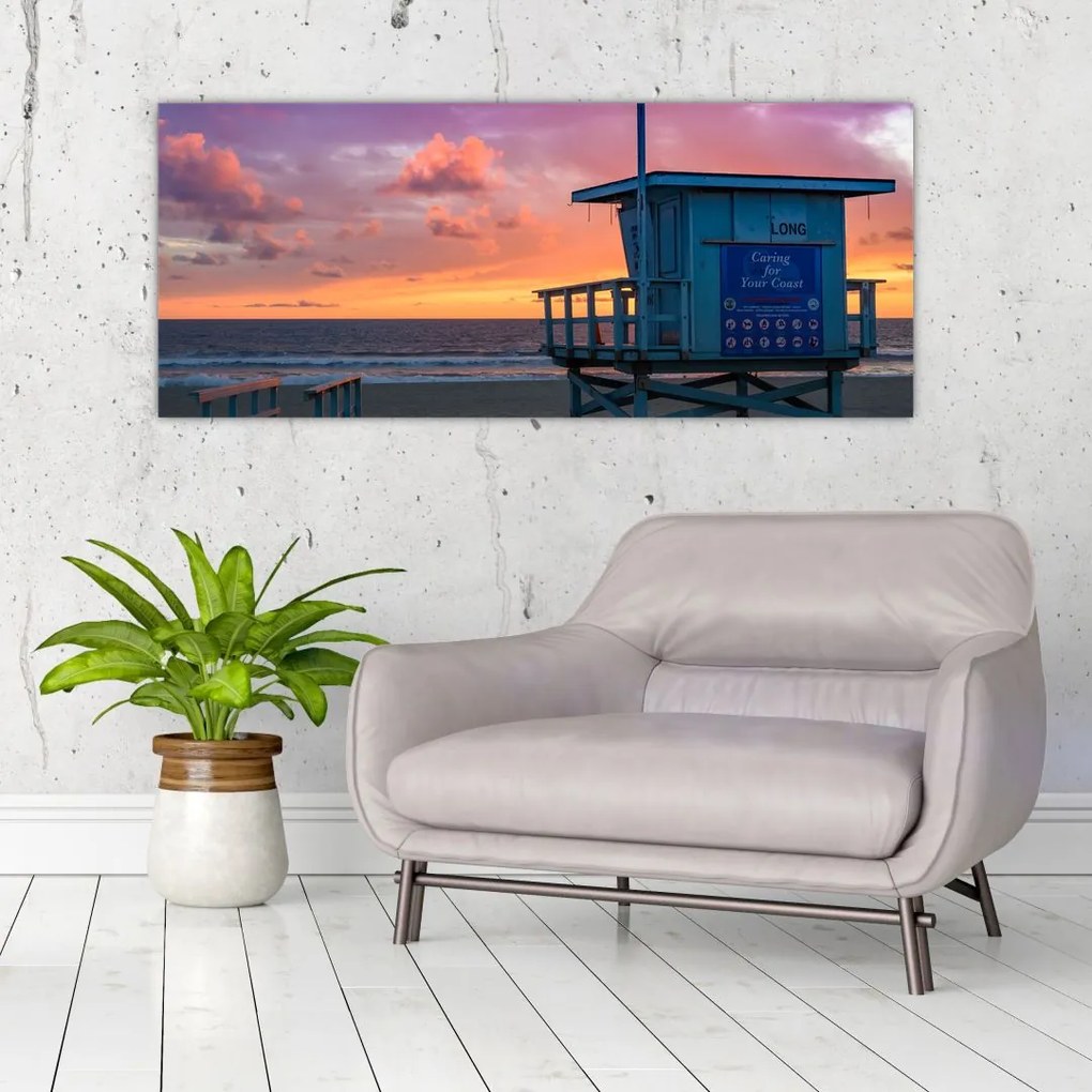 Tablou de pe plaja Santa Monica (120x50 cm)