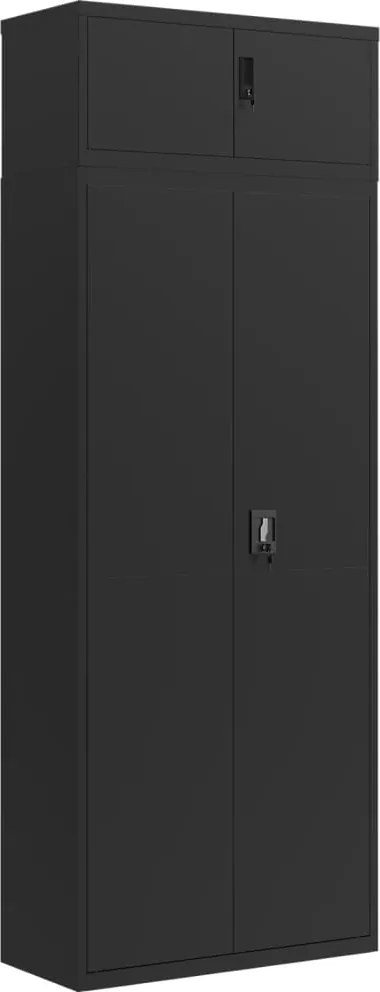 vidaXL Fișet, negru, 90x40x240 cm, oțel