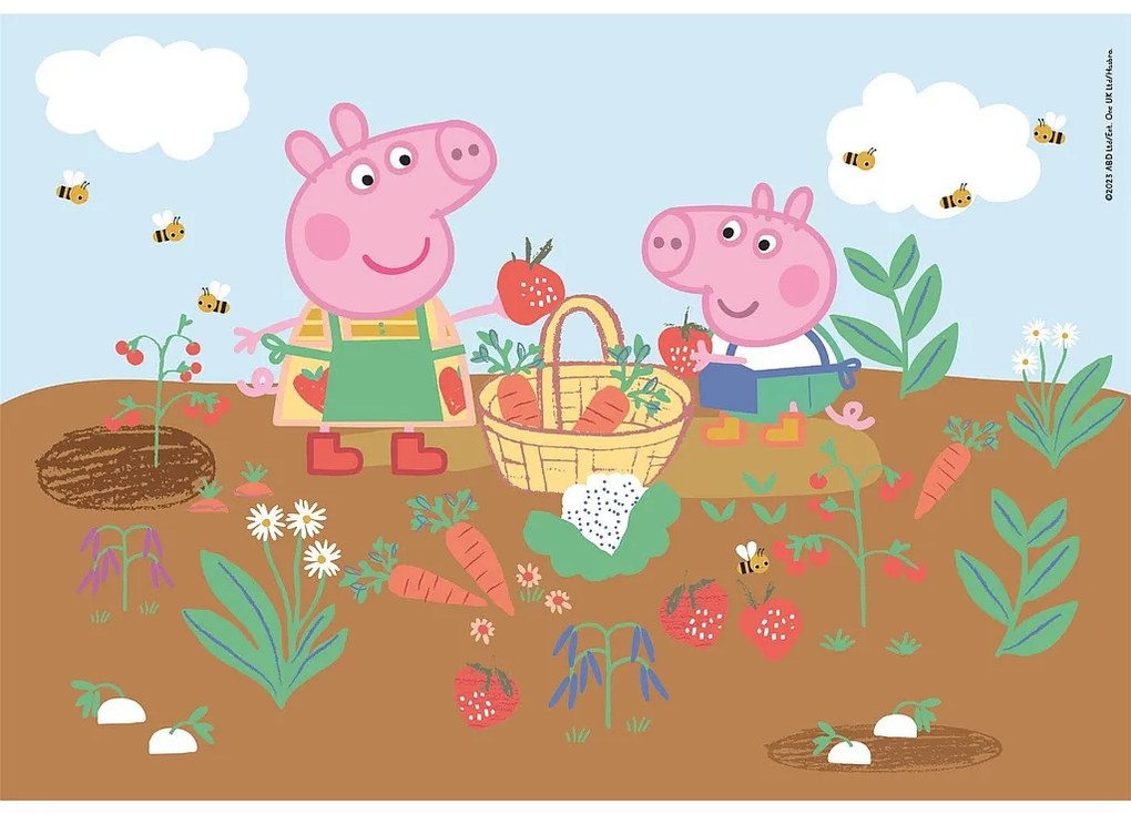 Purcelușa Peppa Gardening Puzzle Clementoni din 30 de piese