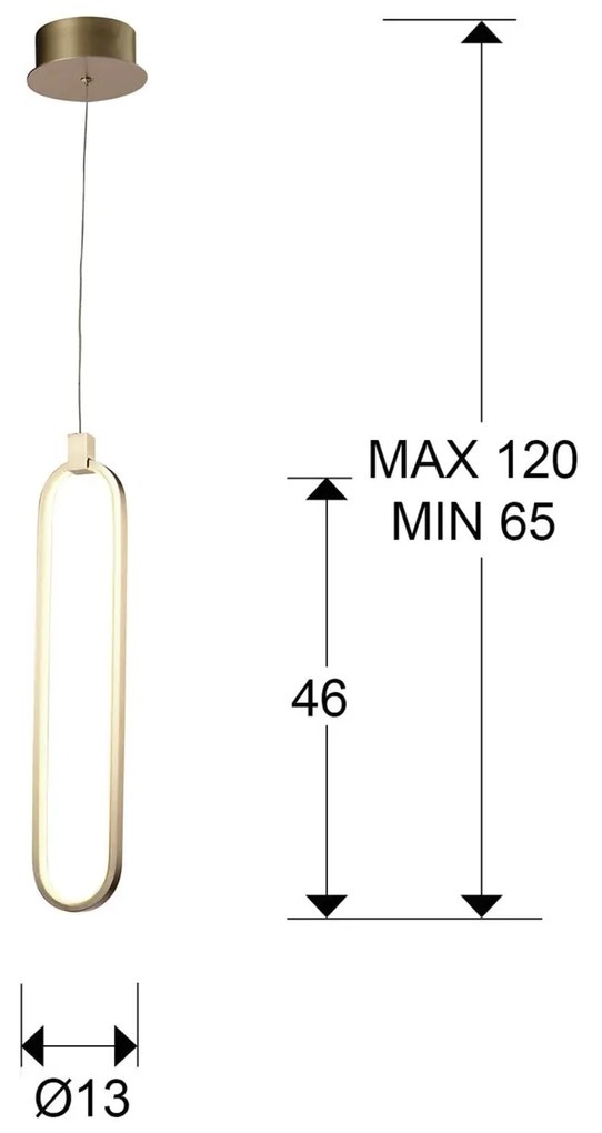 Pendul LED design ultra-modern Colette auriu roze SV-787130