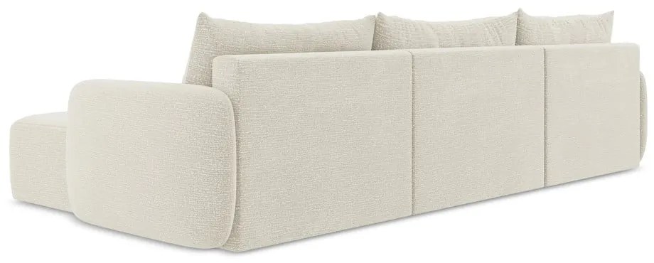 Colțar crem extensibil/cu spațiu de depozitare Kalena – Makamii