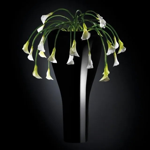 Aranjament floral super elegant, LUX LOS ANGELES IN SHINY VASE, negru 160cm 1141244.96