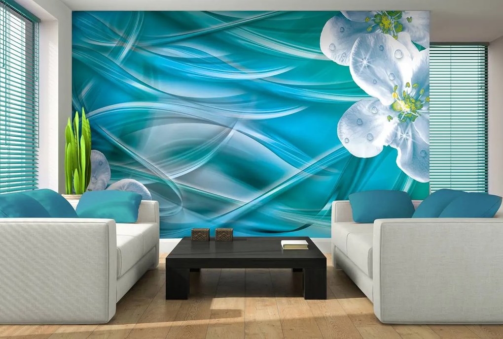 Fototapet - Roua pe floare (152,5x104 cm)