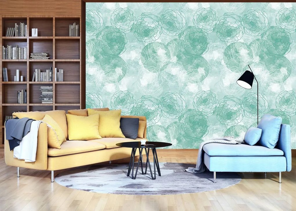 Fototapet - Florile turcuaz (152,5x104 cm)