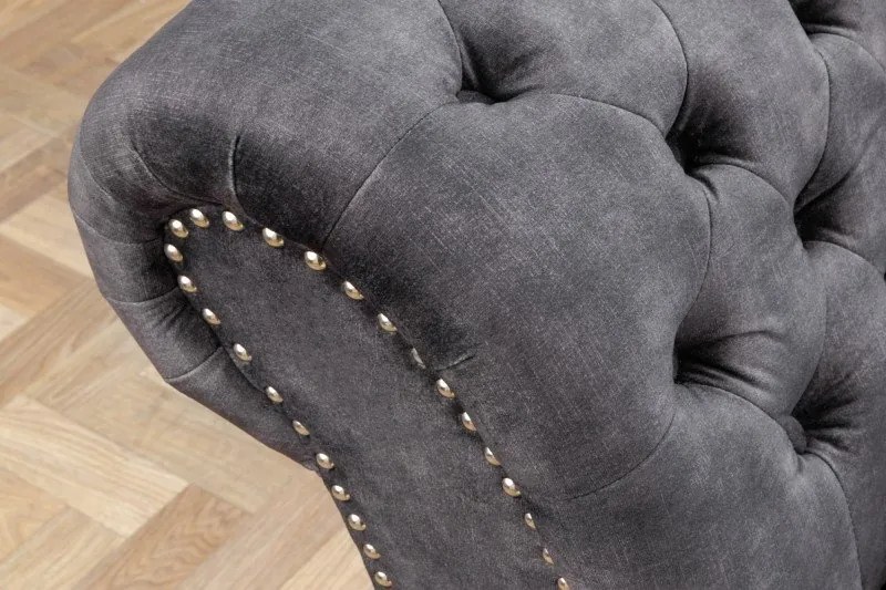 Pat de zi/ Canapea relax clasica stil englezesc Chesterfield gri