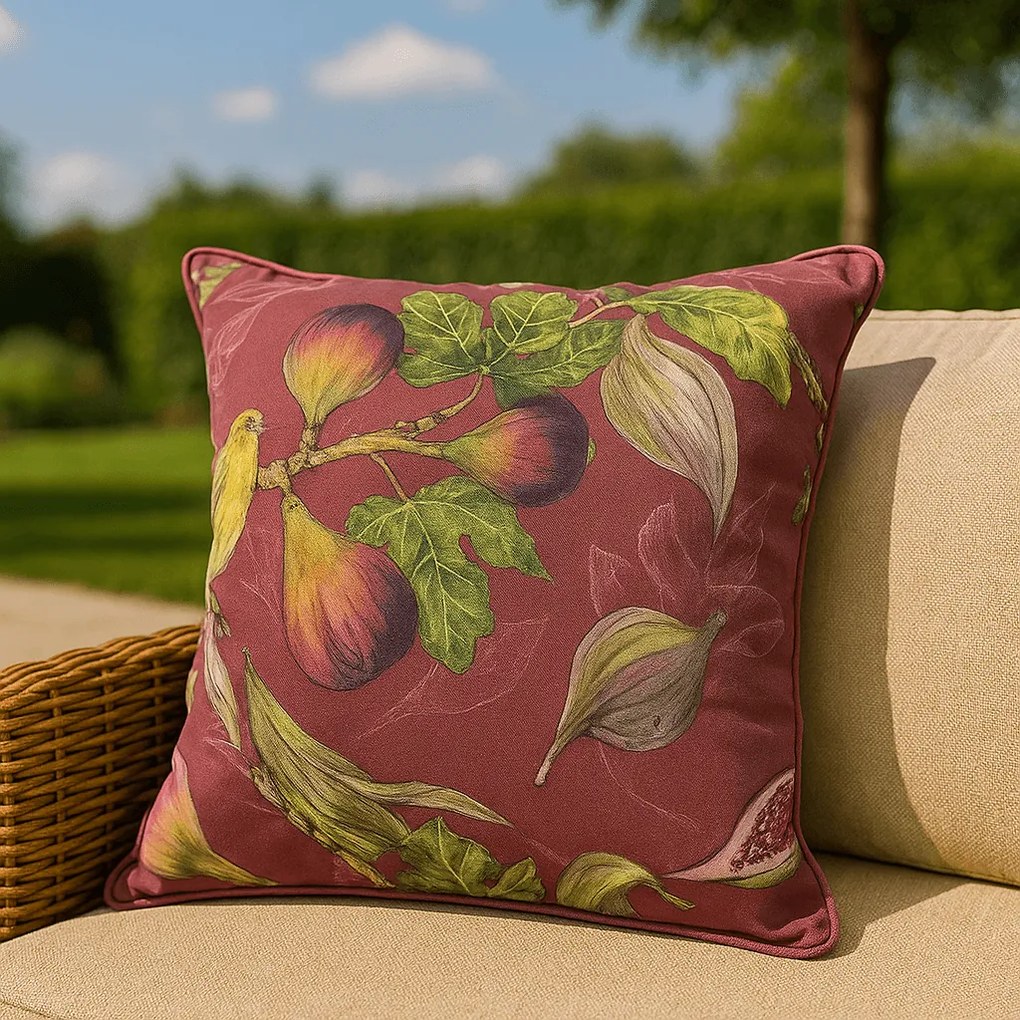 Perna de exterior JASMINE BORDEAUX 50x50 cm, visiniu
