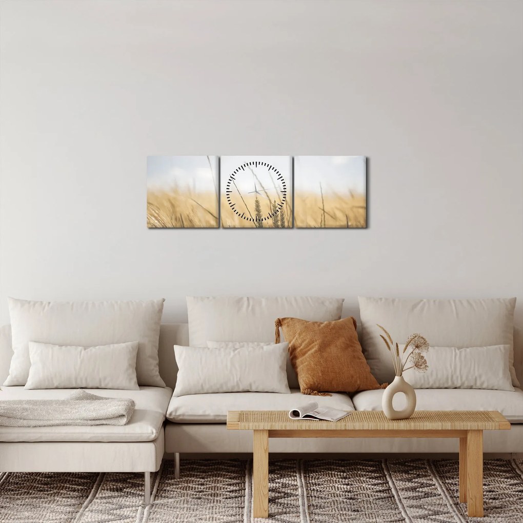 Tablou cu grâne (cu ceas) (90x30 cm)