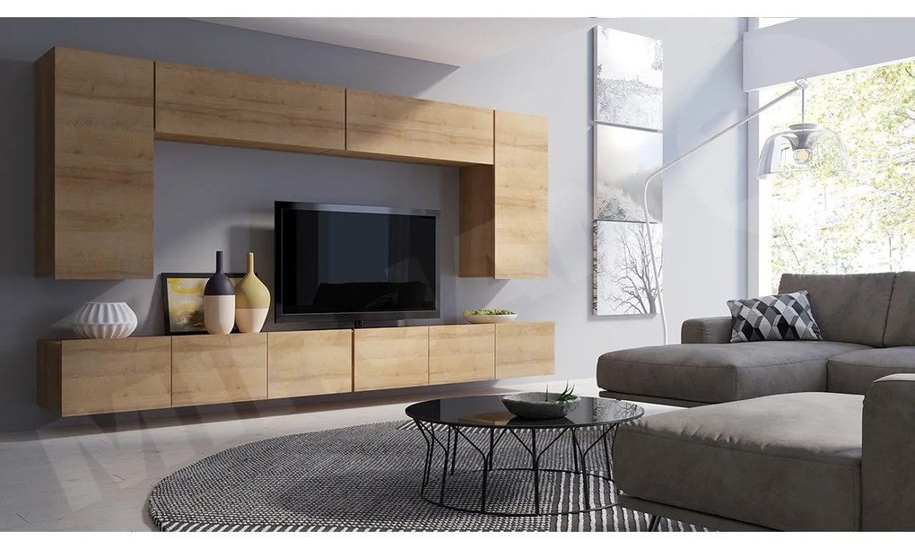 Mobilier living Brolani XIII (Stejar auriu) . 1104546