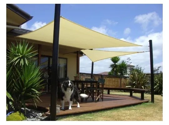 Copertină parasolar bej 500x500 cm - Rojaplast