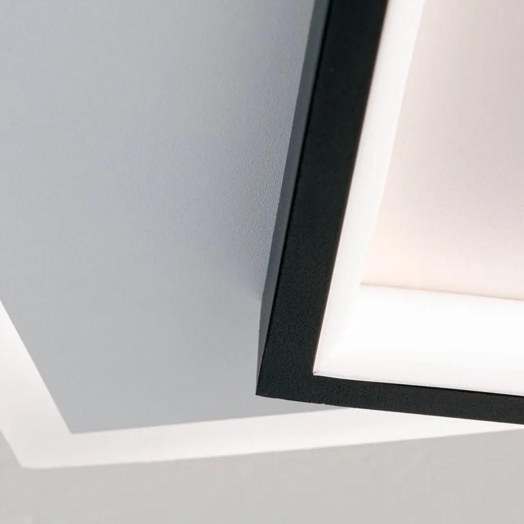 Plafoniera LED design slim EMANUEL negru/alb