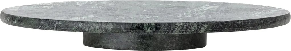 Platou de servire din marmură naturală, verde, cu aspect satinat, 36x5 cm, „Nuni"