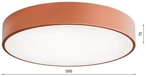 Plafonieră LED CLEO 69W 230V 4000K pr. 50 cm cupru