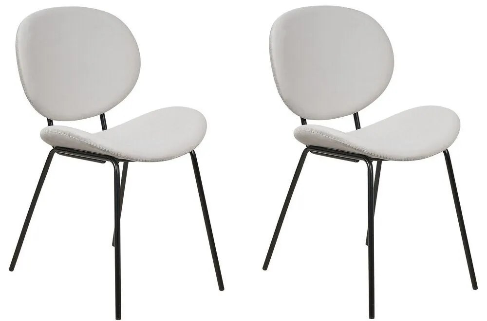 Set 2 buc scaune de sufragerie Luaza (gri). 1081046