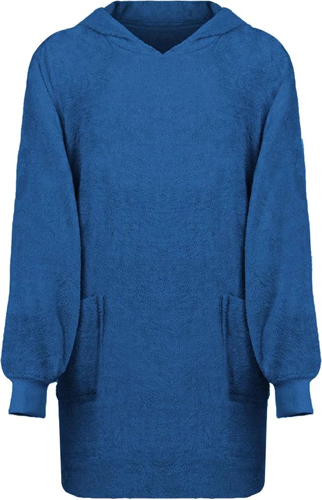 vidaXL Hanorac pătură KINN Bleumarin L Bumbac