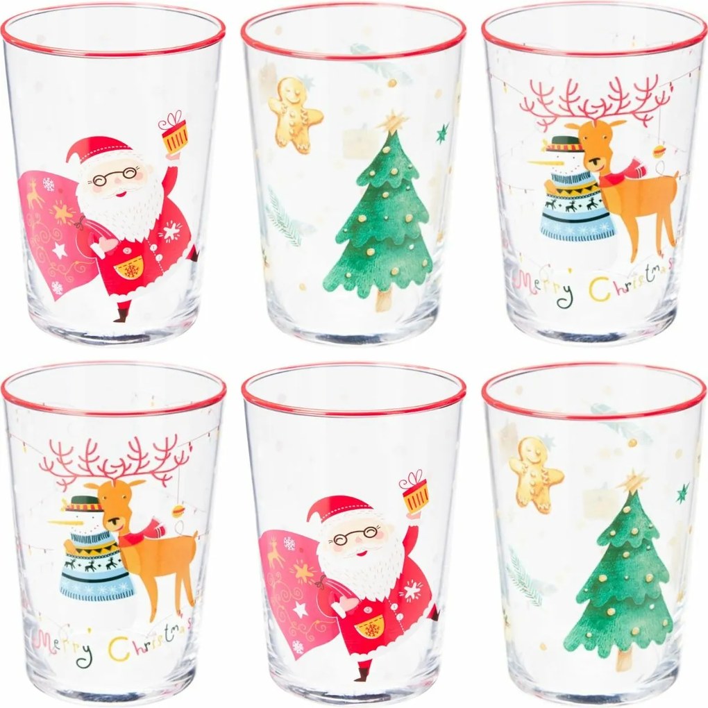 Set de 6 pahare de Crăciun Winter Cheer 510 ml
