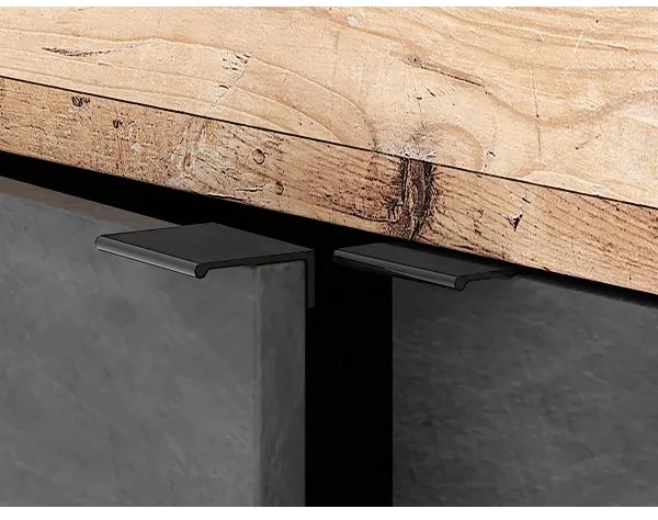 Comodă RUNEA, maro deschis/antracit