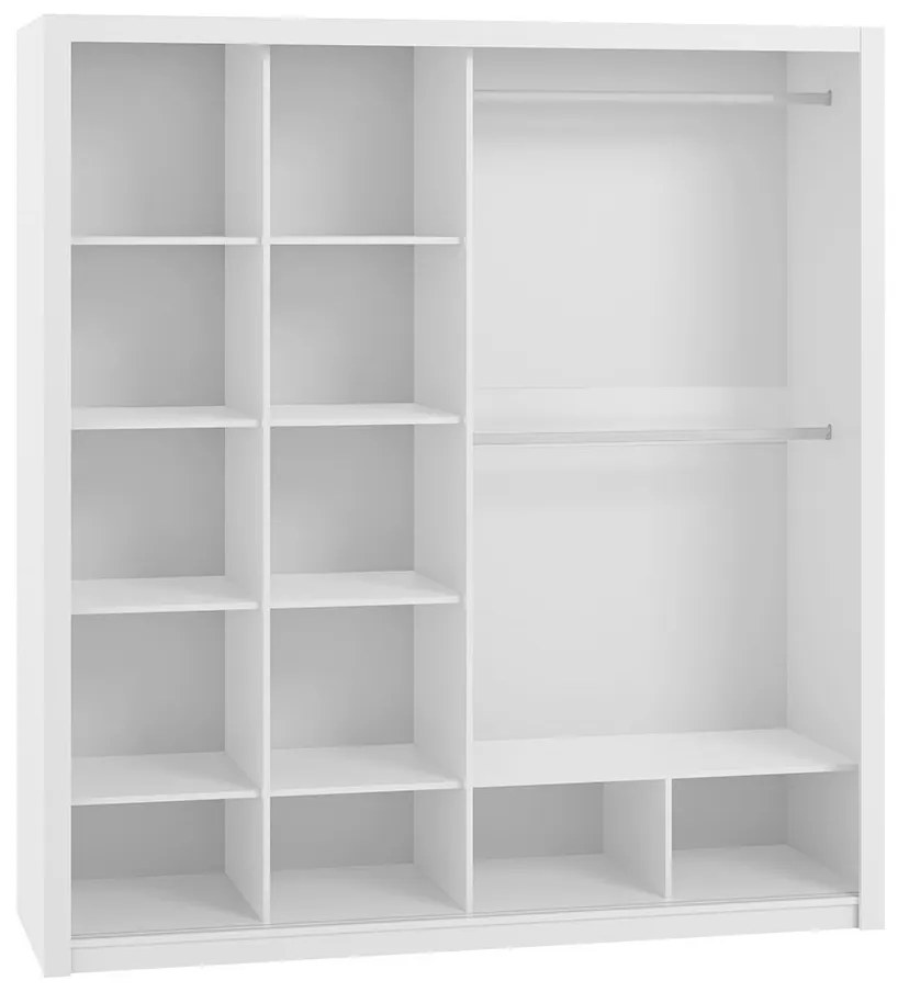 Dulap de haine cu uși culisante Klary SZ220 KE11 (Stejar artisan) (cu oglindă). Promo -17%. 1105738