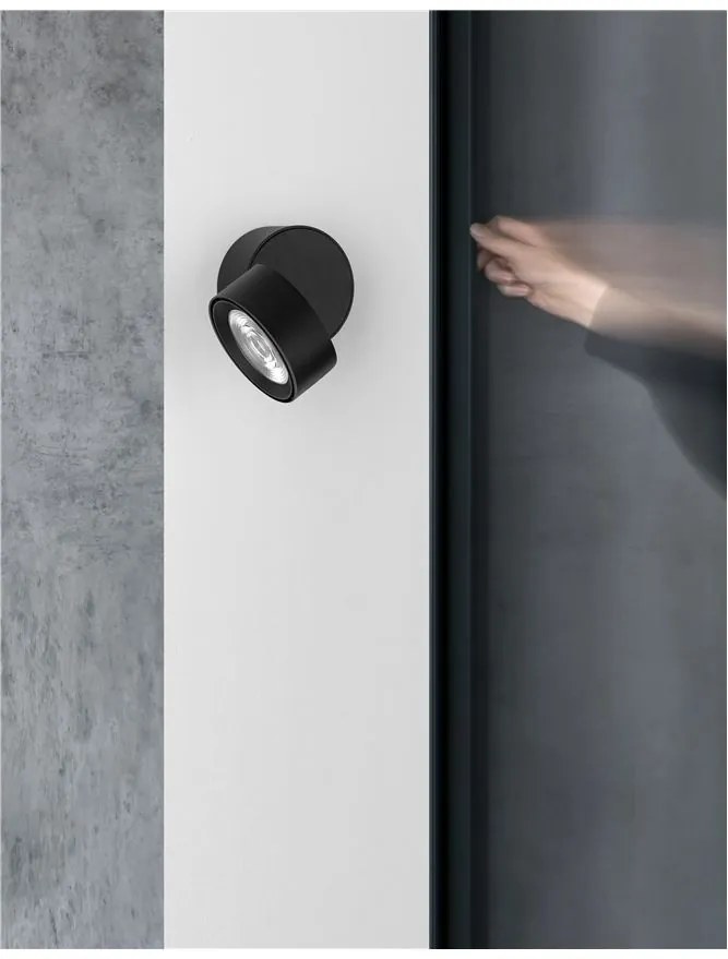 Spot LED aplicat ajustabil perete/tavan UNIVERSAL alb/negru