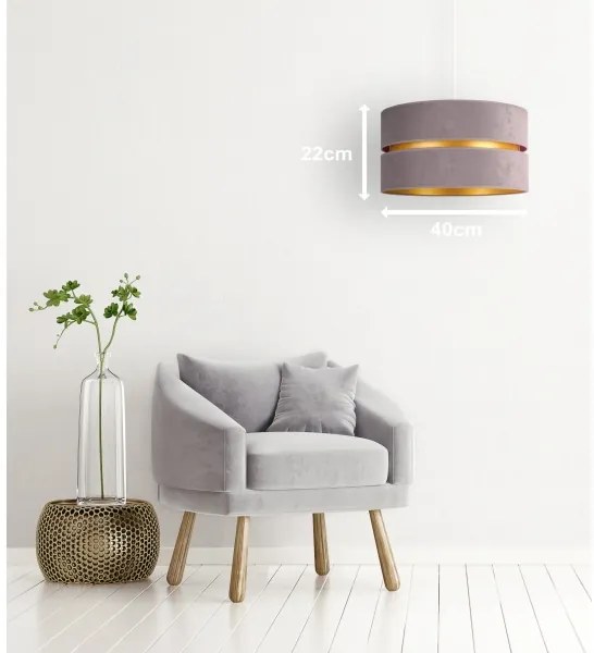 Lustră pe cablu Duolla DUO 1xE27/15W/230V d. 40 cm gri