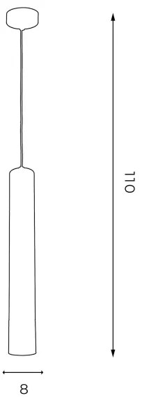Lustră pe cablu NEST 1xGU10/8W/230V albă/aurie