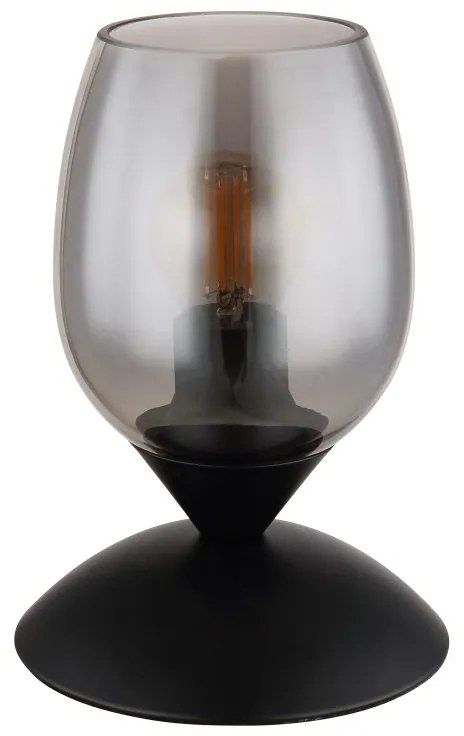 Veioza/Lampa de masa design decorativ KUWAITA negru/fumuriu