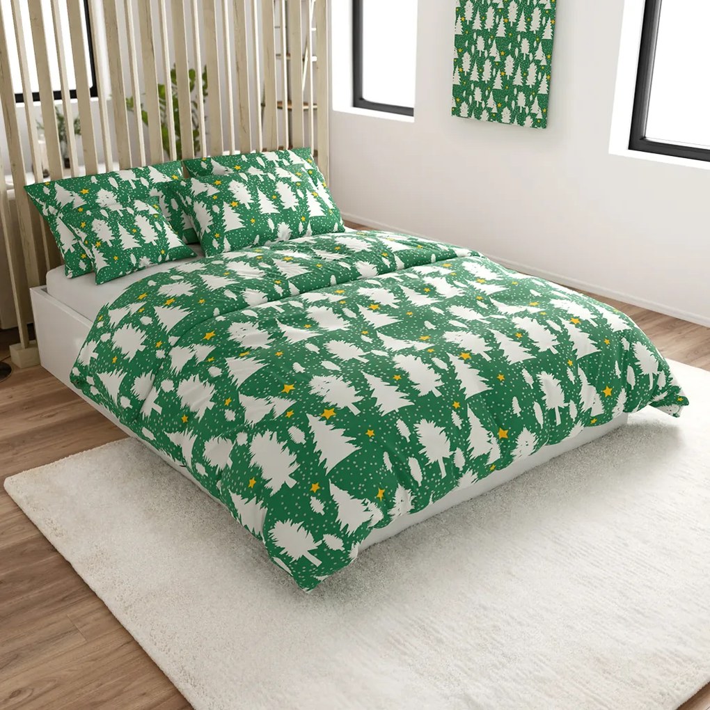 Lenjerie de pat din bumbac EVERGREEN DREAMS verde Dimensiune lenjerie de pat: 70 x 90 cm | 140 x 200 cm