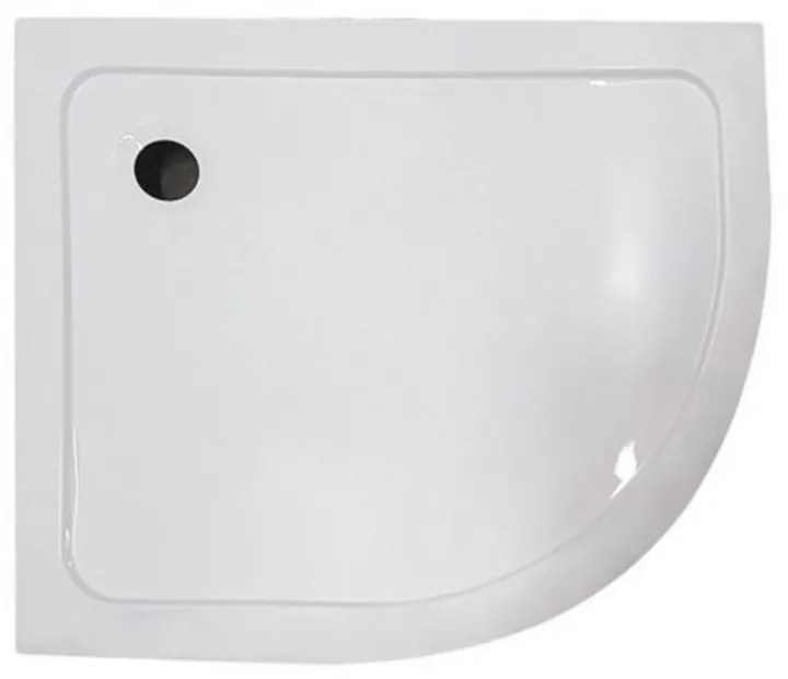 MEMPHIS100TALCABAL Cădiță de duș acrilică curbată asimetrică Memphis 100x80x13 cm stânga