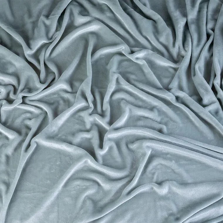 decoDoma Cearceaf cu elastic din micropluş, gri 90 x 200 cm