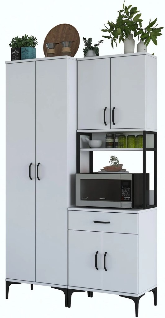Set dulapuri bucătărie Jenaretta 20 (alb + negru). 1107092