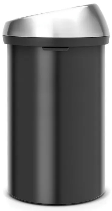 Cos de gunoi Brabantia Touch Bin 647251, 60 L, Deschidere lina si silentioasa, Negru/inox