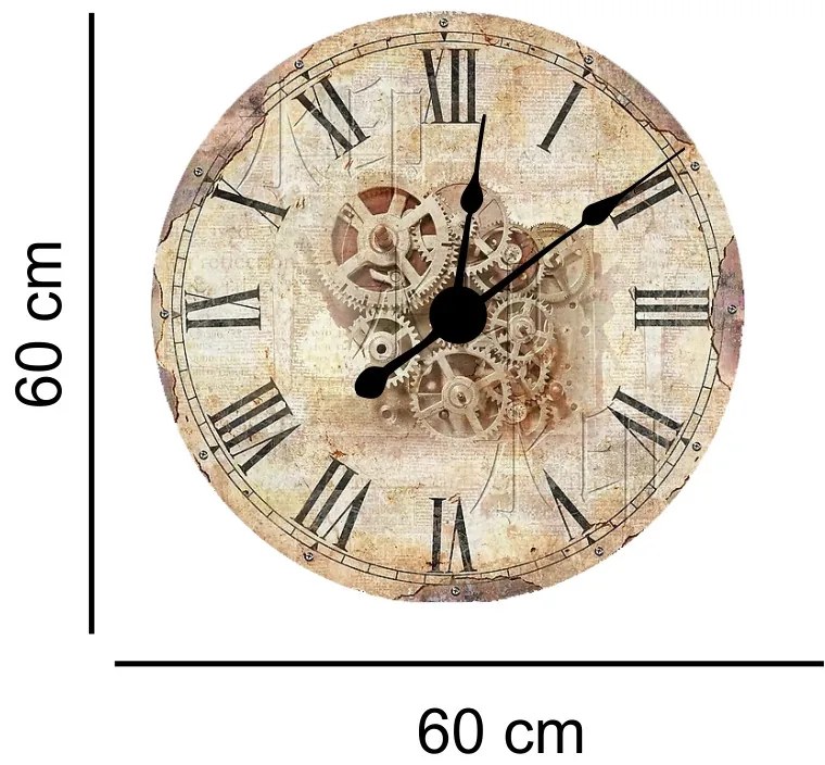 Sticker decorativ ceas vintage stone