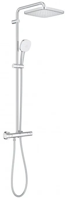 Coloana de dus cu termostat, Grohe Tempesta Cube 250, cu 1 tip de jet, crom, 26689001
