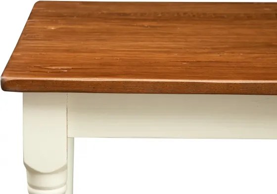 Masa fixa, L80 80 H78 cm, culoare nuc alb antic, Lemn Masiv