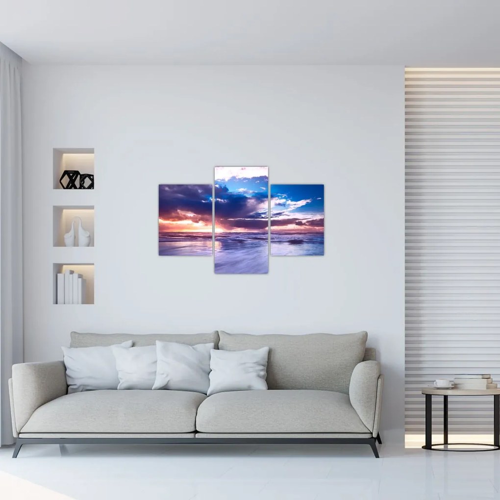 Tablou - Apus de soare la mare (90x60 cm)
