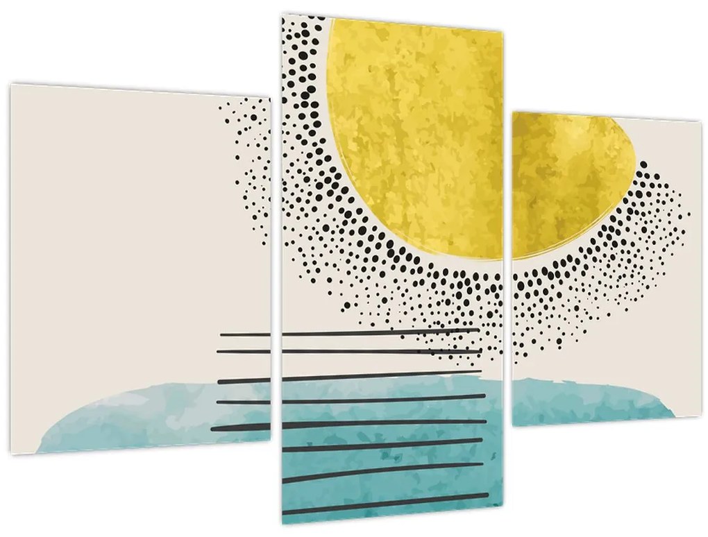 Tablou - pictură abstractă de plajă N⁰2 (90x60 cm)