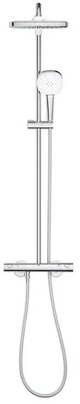 Coloana de dus Grohe Tempesta 250 Cube cu baterie termostatata crom lucios