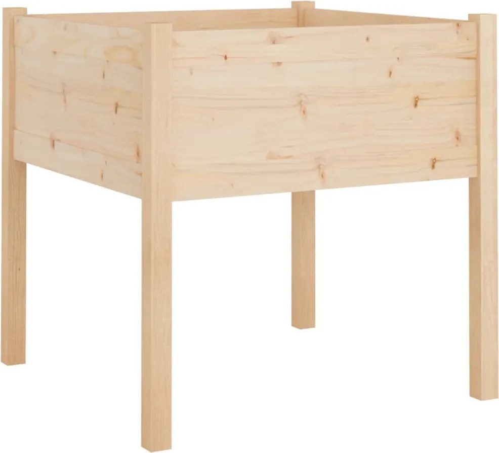 vidaXL Jardinieră de grădină, 70x70x70 cm, lemn masiv de pin