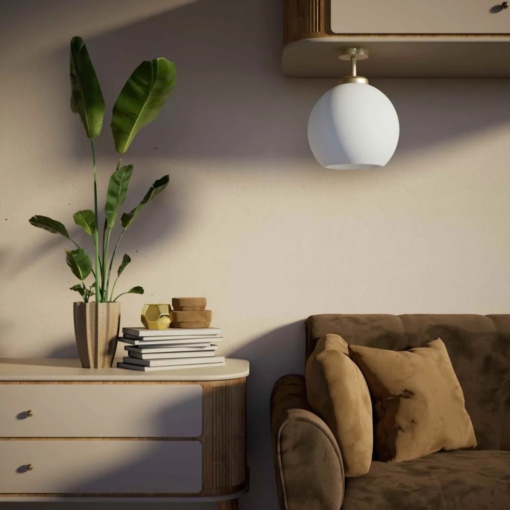 Lustra tavan aplicata din alama Globe