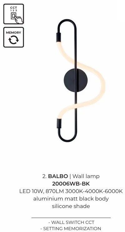 Aplica de perete moderna LED BALBO