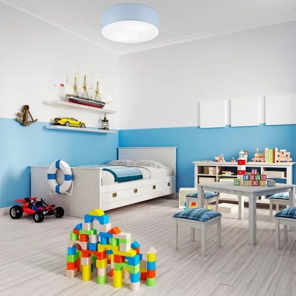 Plafonieră SIRJA PASTEL, 2 x E27, 15 W, 230 V, Ø 45 cm, albastră