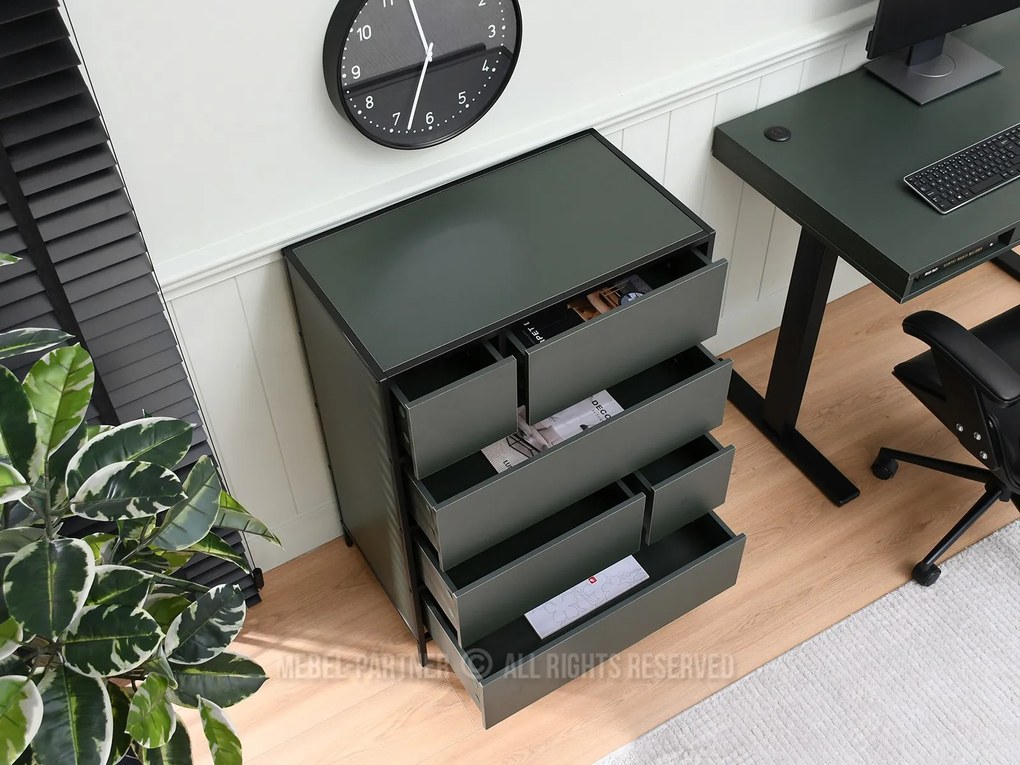 Comodă Soren Kom (verde + negru). 1110768