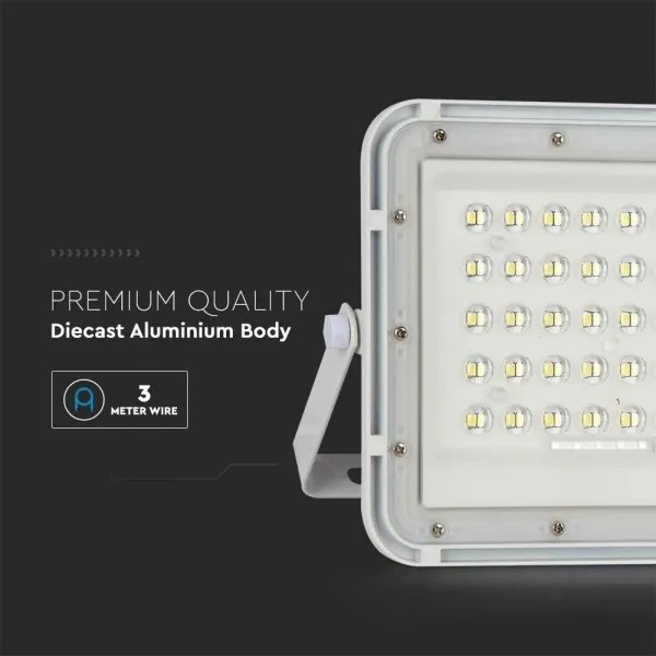 Proiector LED solar de exterior LED/6W/3,2V IP65 6400K alb + telecomandă