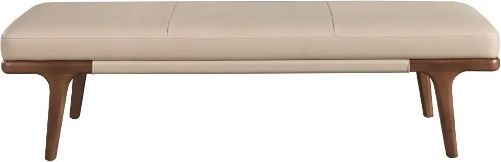Bancheta din lemn si piele sintetica Mink