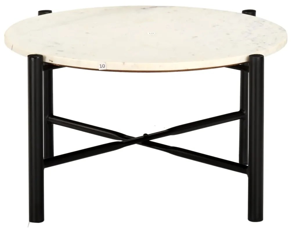 286449 vidaXL Masă de cafea alb 60x60x35 cm piatră naturală aspect marmură