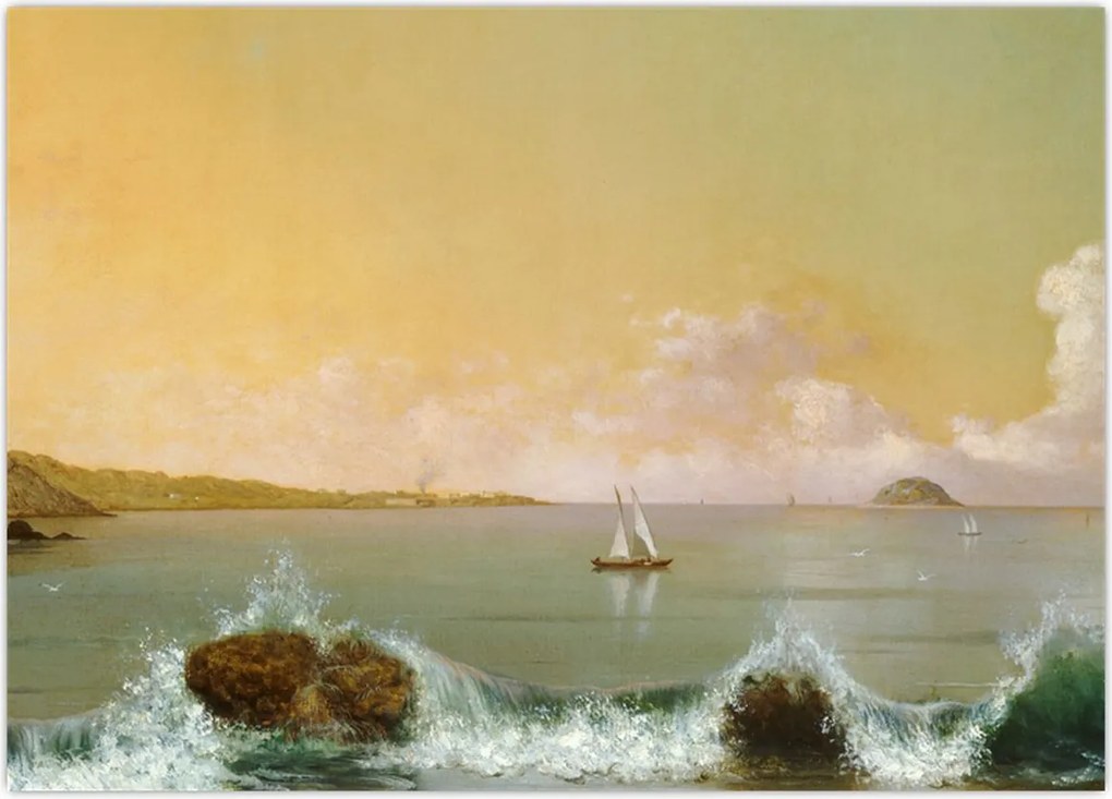 Tablou - Martin Johnson Heade, Rio de Janeiro Bay, reproducere (70x50 cm)